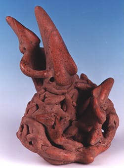 Colima Sculpture of a Mother and her Children, 300 BCE - 100 CE