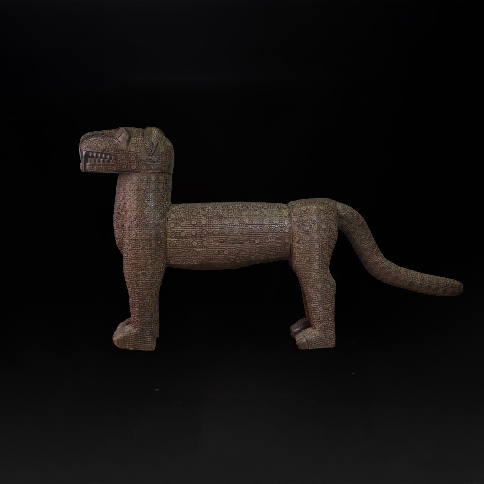 Pair of Benin Royal Leopards, Eighteenth to Nineteenth Century AD