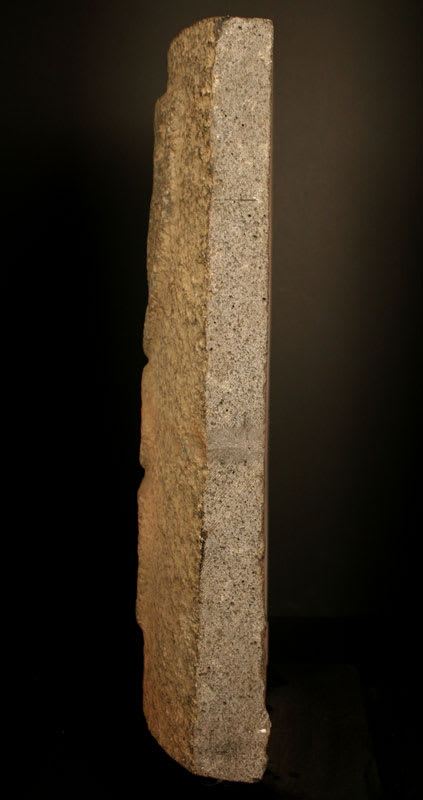 Roman Period Basalt Fragment from a Synagogue Column Depicting a Menorah, 100 CE - 400 CE
