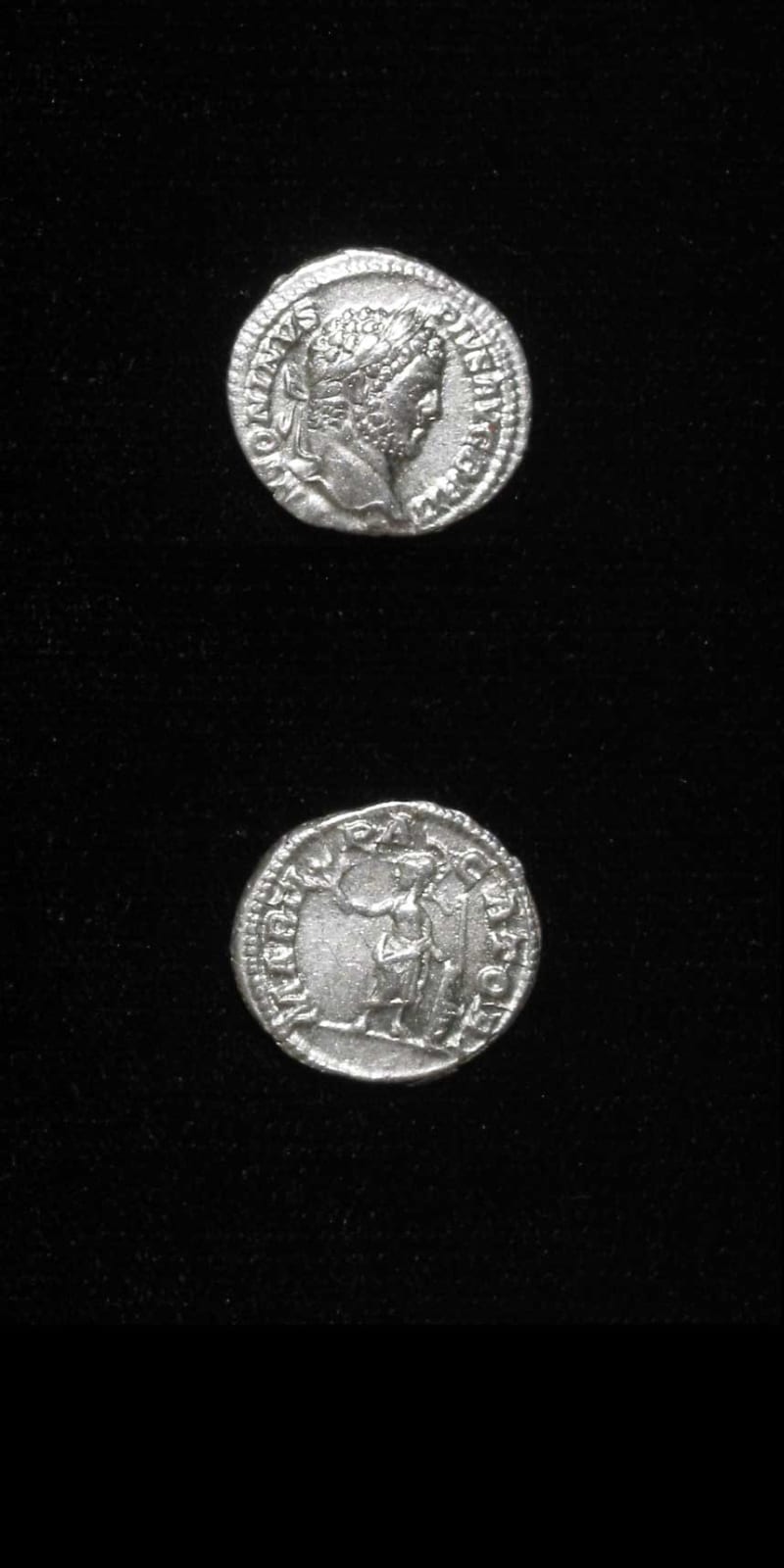 Silver Denarius of Emperor Caracalla, 210 CE - 213 CE