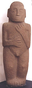 Stone Peg-Base Male Figure, 1000 CE - 1500 CE