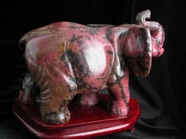 Rhodonite Sculpture of an Elephant, 20th Century CE