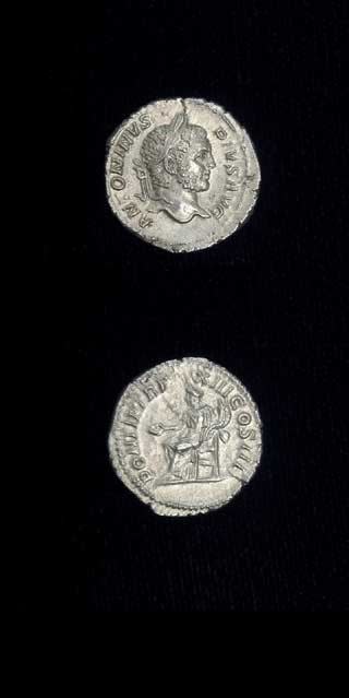 Silver Denarius of Emperor Caracalla, 200 CE - 210 CE
