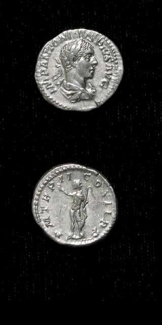 Silver Denarius of Emperor Elagabalus, 220 CE - 222 CE