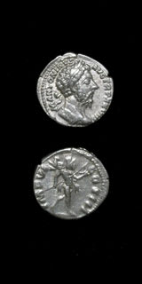 Silver Denarius of Emperor Marcus Aurelius, 161 CE - 180 CE