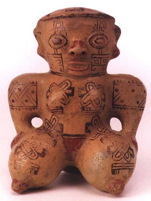 Galo Polychrome Female Figurine, 500 CE - 800 CE