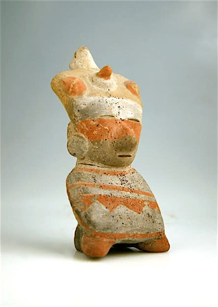 Nayarit Miniature Seated Figure, 300 BCE - 300 CE