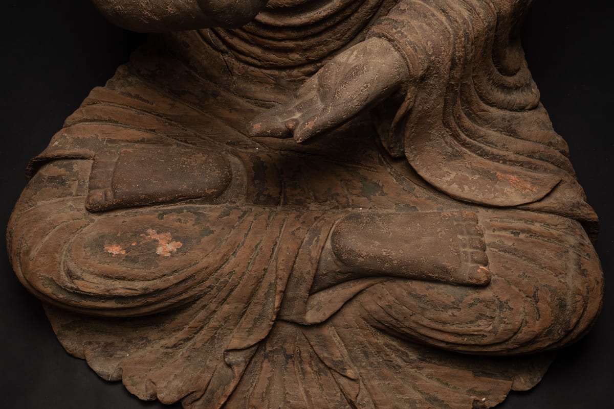 Ming Dynasty Wooden Seated Buddha, 1500 CE - 1700 CE
