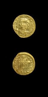 Byzantine Gold Semissis of Emperor Maurice Tiberius, 582 CE - 602 CE