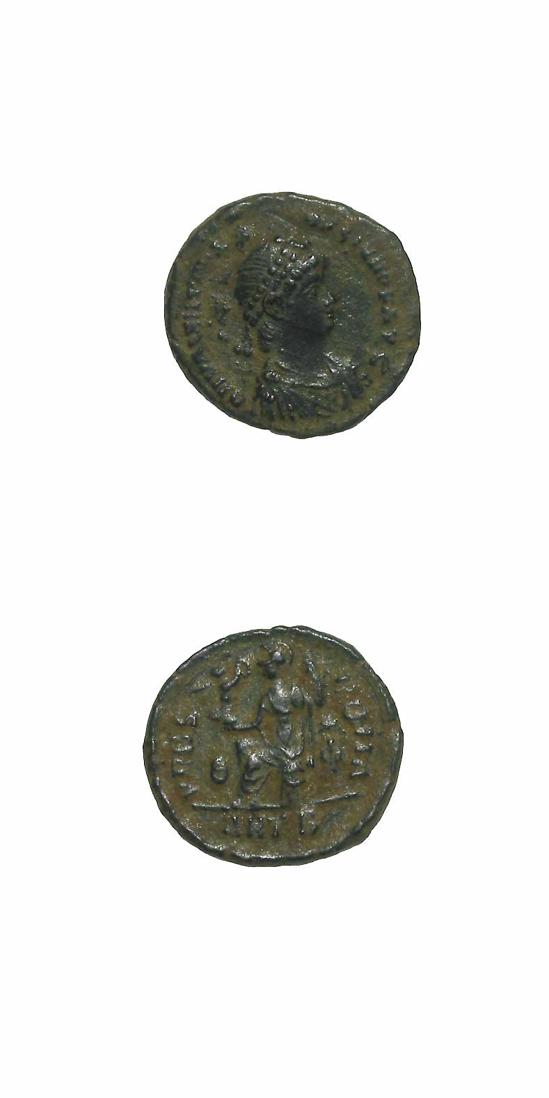 Bronze Coin of Emperor Valentinianus, 364 CE - 375 CE