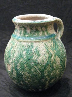 Parthian glazed earthenware jug, 100 CE - 300 CE