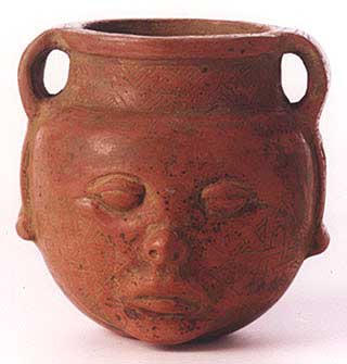 Guanacaste-Nicoya Terracotta Trophy Head, 600 CE - 1100 CE