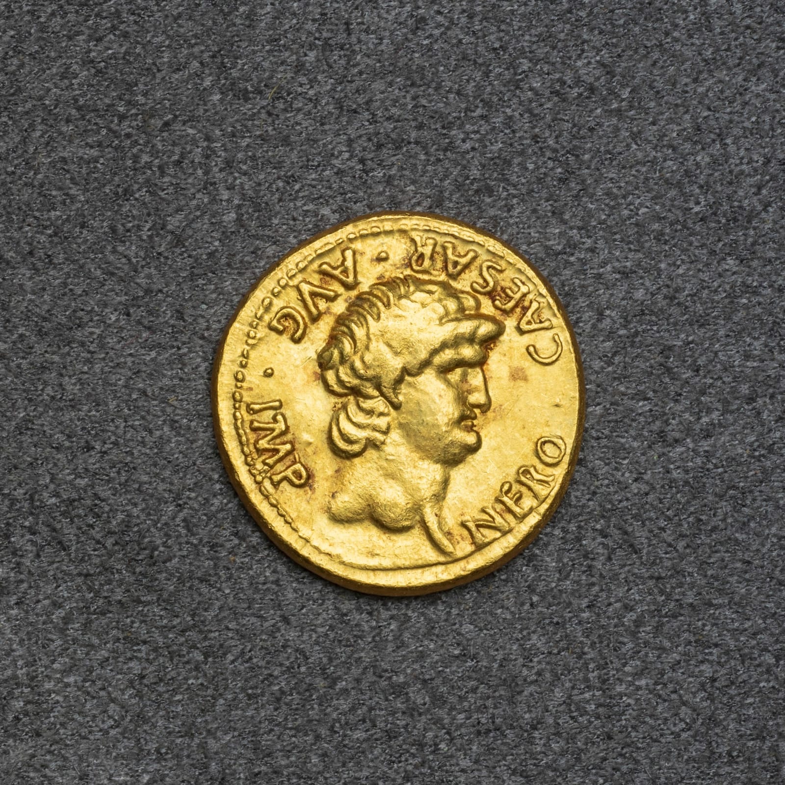 Roman Gold Aureus of Emperor Nero, 54 CE - 68 CE