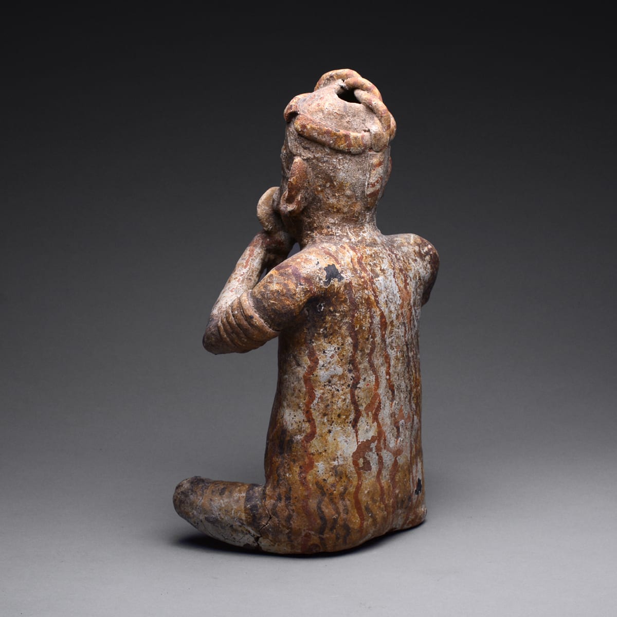 Ixtlán del Rio Style Nayarit Sculpture of a Seated Man, 300 BCE - 300 CE
