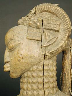 Yoruba Wooden Headcrest of a Woman, 20th Century CE