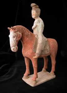 Tang Polychrome Horse and Female Rider, 618 CE - 906 CE