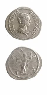 Silver Denarius of Empress Julia Domna, 211 CE - 217 CE