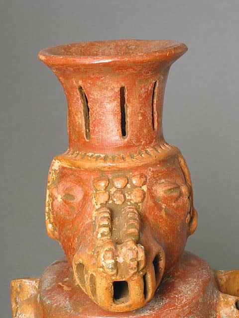 Vessel in the Form of a Seated Saurian Deity, 300 BCE - 300 CE