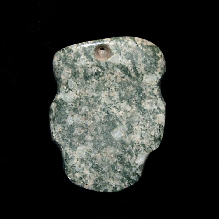 Mezcala Green Stone Head Amulet, 300 BCE - 300 CE