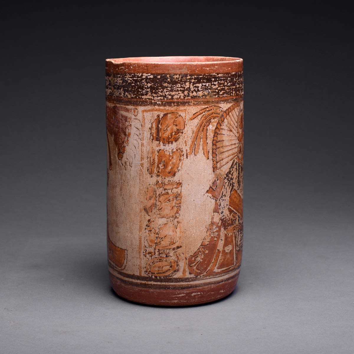 Mayan Polychrome Vessel, 500 CE - 900 CE