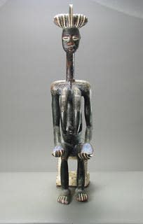 Kulango Sculpture of a Seated Woman, 20th Century CE
