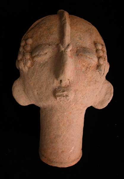 Bura Terracotta Sculpture of a Head, 3rd Century CE - 11th Century CE