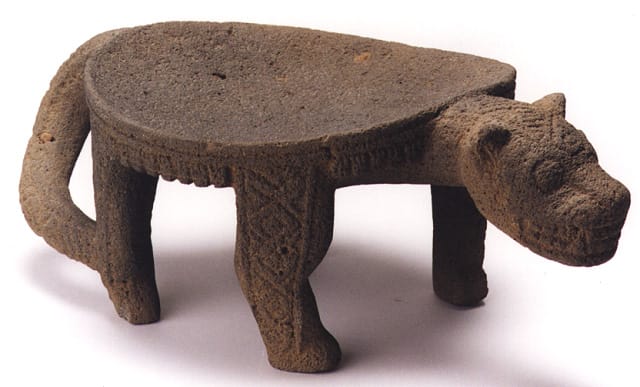 Atlantic Watershed Basalt Metate in the Form of a Jaguar, 700 CE - 1000 CE