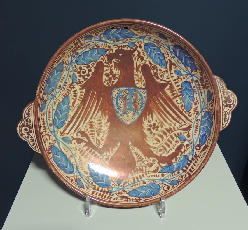 Pair of Hispano-Moresque heraldic plates, 19th Century CE