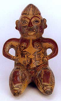 Terracotta Seated Female Figure, 500 CE - 800 CE