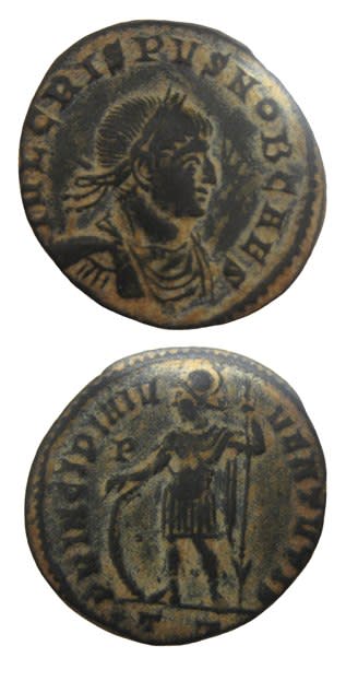 Bronze Coin of Crispus Struck While Caesar, 317 CE - 326 CE