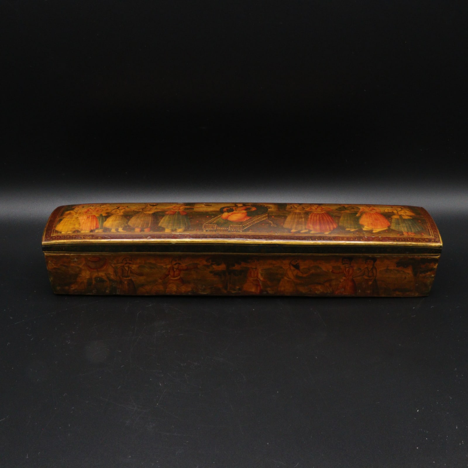 Qajar period Papier-mâché pen case, 19th Century CE