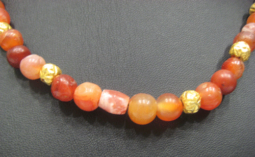 Carnelian Bead Necklace, 1500 BCE - 500 BCE