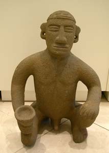 Kneeling Figure Volcanic Stone, 1000 CE - 1500 CE