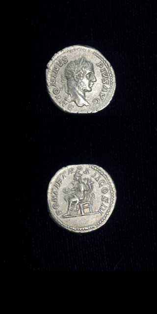 Silver Denarius of Emperor Caracalla, 200 CE - 210 CE