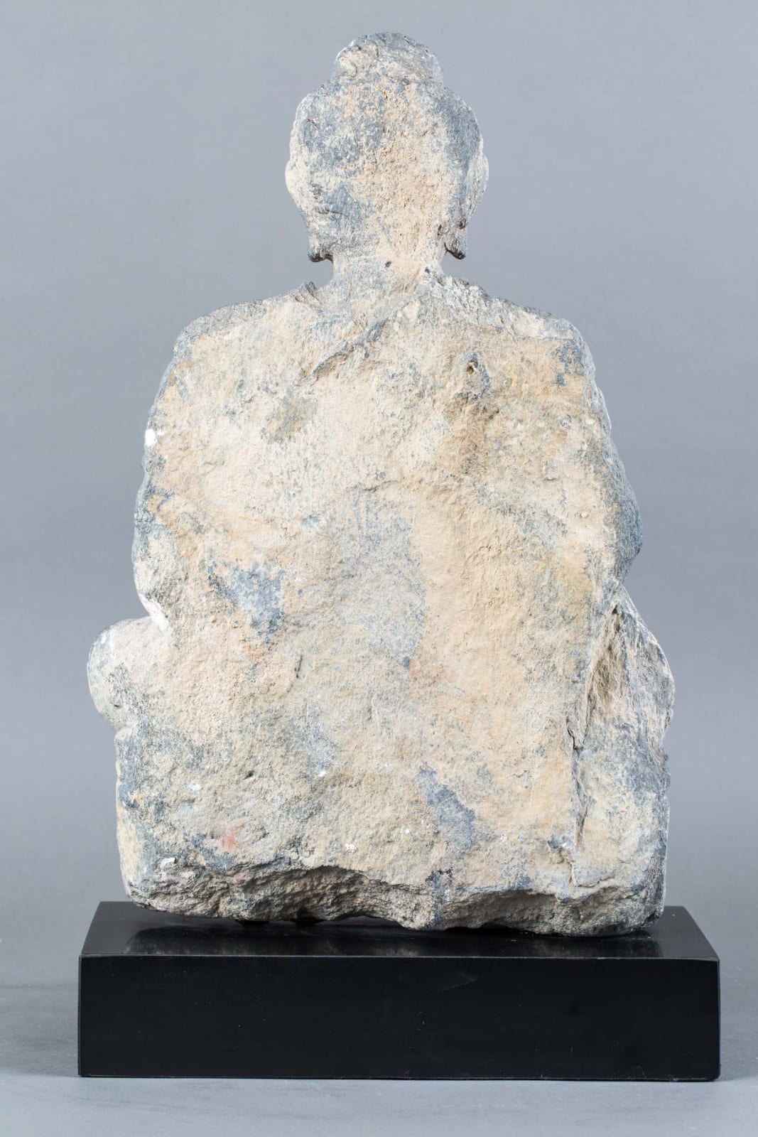 Schist stone Gandhara seated statue of the Buddha, 200 CE - 500 CE
