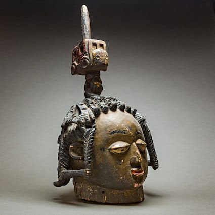 Yoruba Wooden Polychrome Dance Mask, 20th Century CE