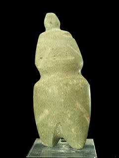 Mezcala Stone Standing Figure with a Cap, 300 BCE - 300 CE