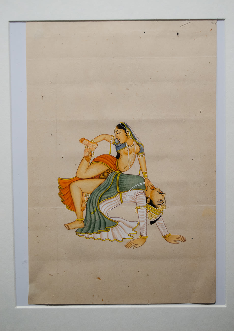 143 - Late Mughal Empire Erotic Manuscript / Painting Inspired by the Kama  Sutra, 18th Century CE - 19th Century CE | Barakat Gallery