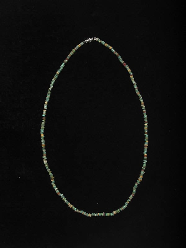 Egyptian New Kingdom Faience Bead Necklace, 1600 BCE - 1100 BCE