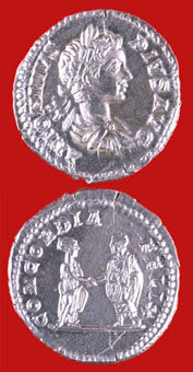 Silver Denarius of Emperor Caracalla, 202 CE