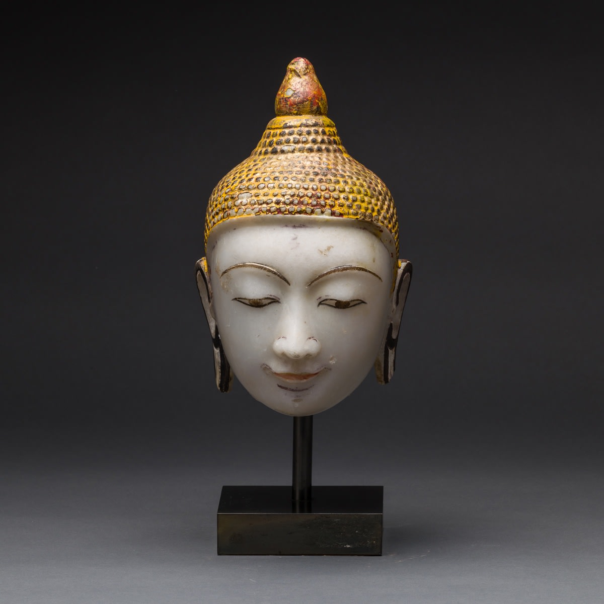 Shan Marble Head of Buddha, 18th Century CE