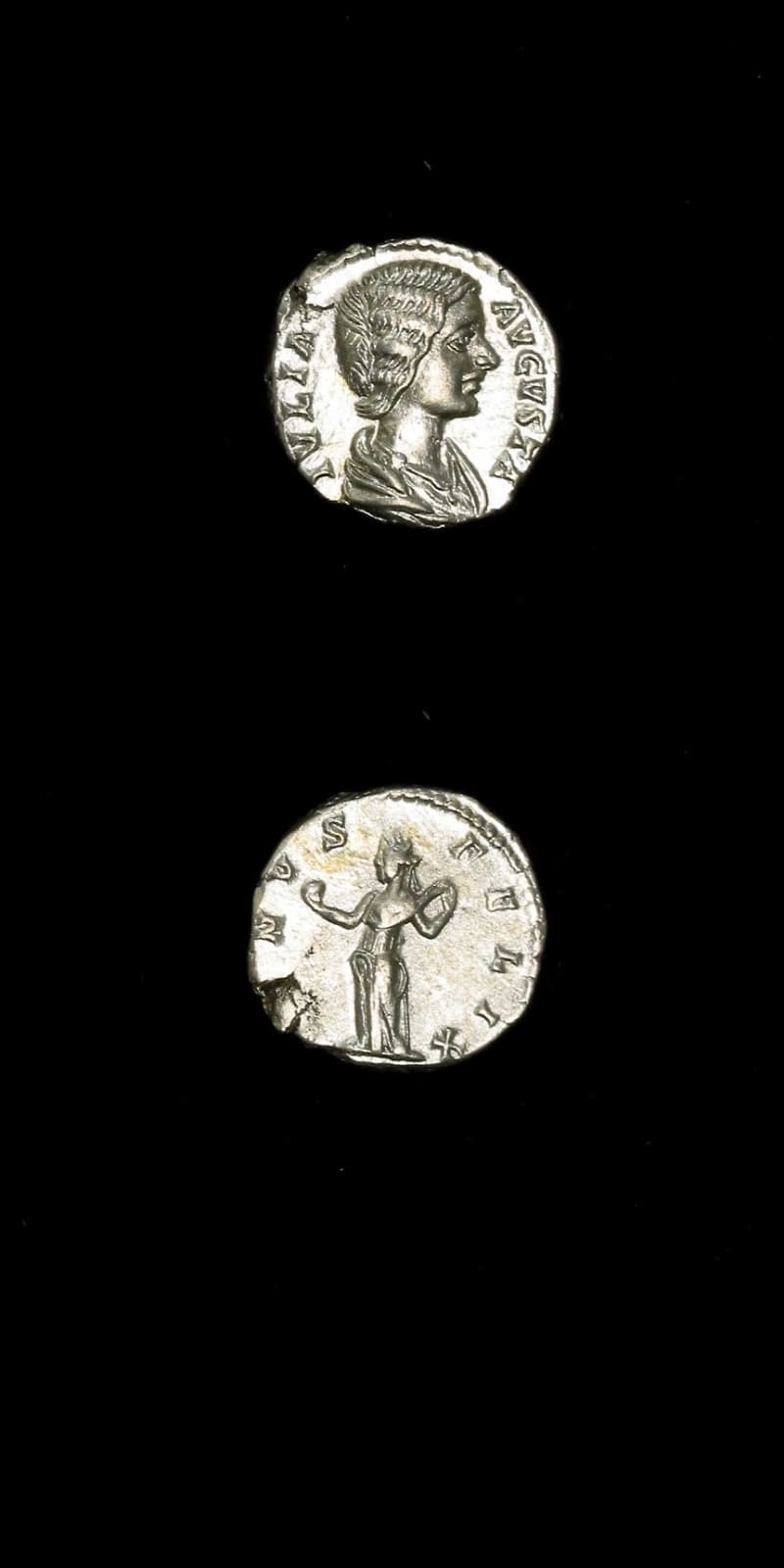 Silver Denarius of Empress Julia Domna, 196 CE - 211 CE