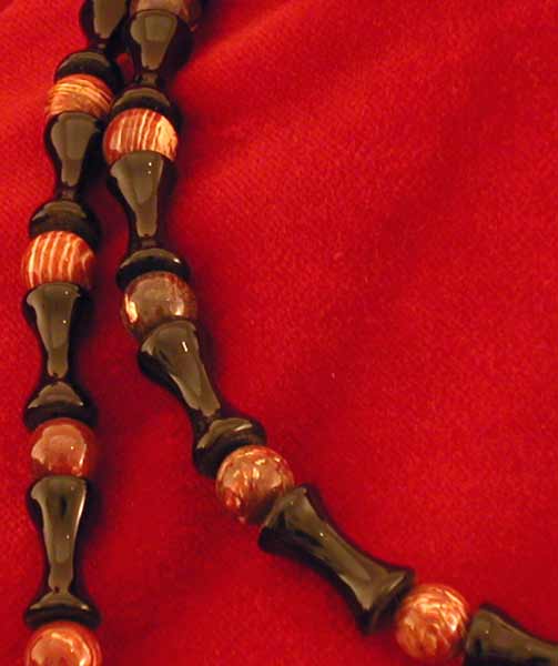 Black Onyx and Jasper Bead Necklace