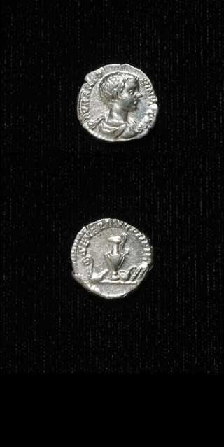 Silver Denarius of Caracalla Struck While Caesar, 196 CE - 198 CE