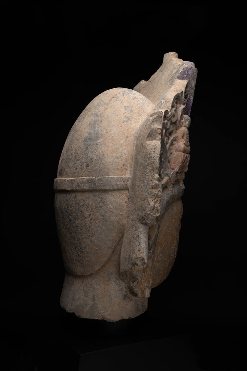 Sui Stone Head of a Bodhisattva, 581 CE - 618 CE