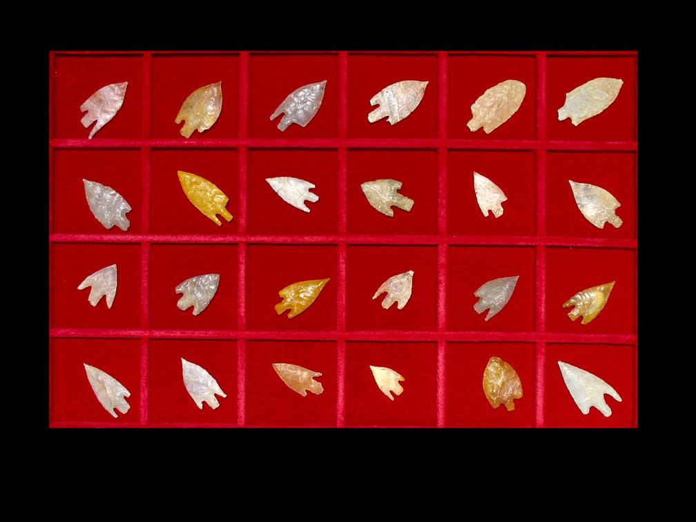 Set of Twenty-Four Neolithic Flint Arrowheads, 6000 BCE - 4000 BCE