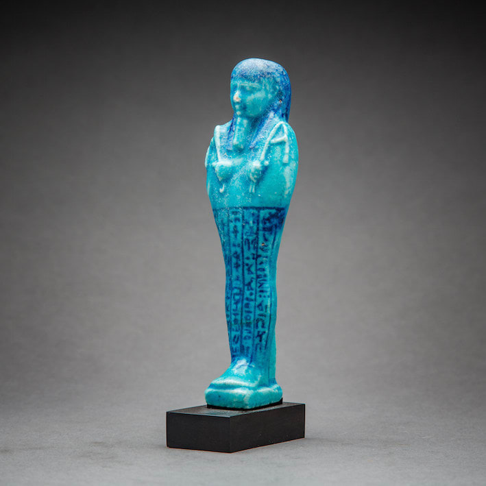 Egyptian Faience Ushabti, 664 BCE - 525 BCE