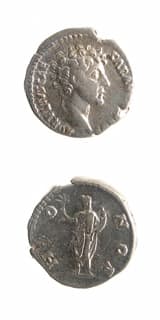 Silver Denarius of Marcus Aurelius Struck While Caesar, 139 CE - 161 CE