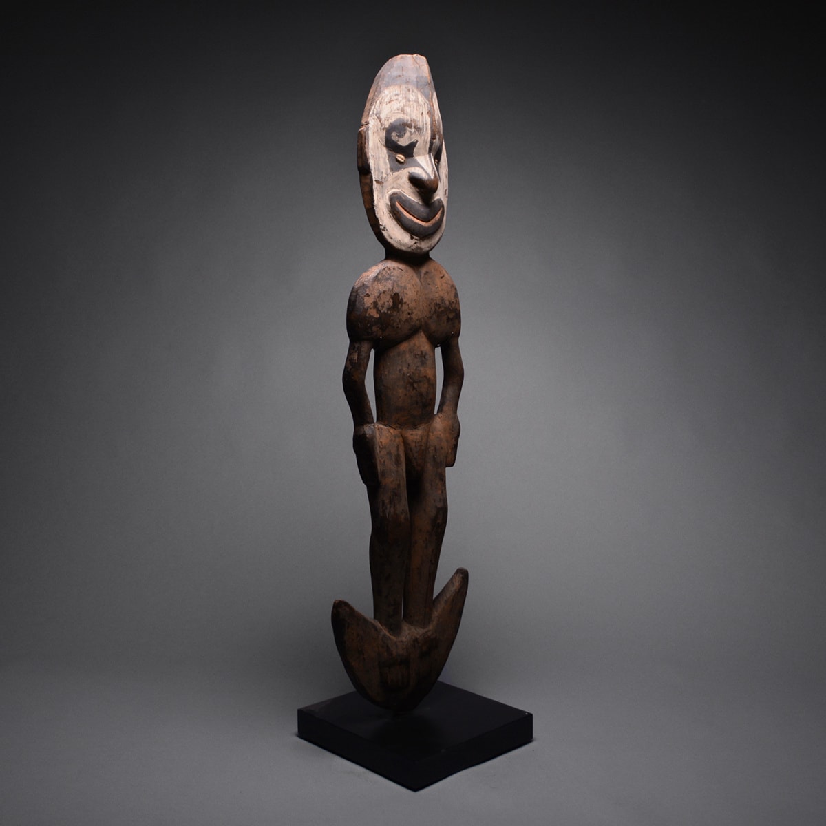 Iatmul Wooden Suspension Hook in the Form of a Male Figure, 20th Century CE