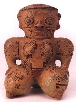 Galo Polychrome Female Figurine, 500 CE - 800 CE